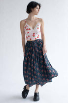 Strawberry Lace Trim Crop Cami