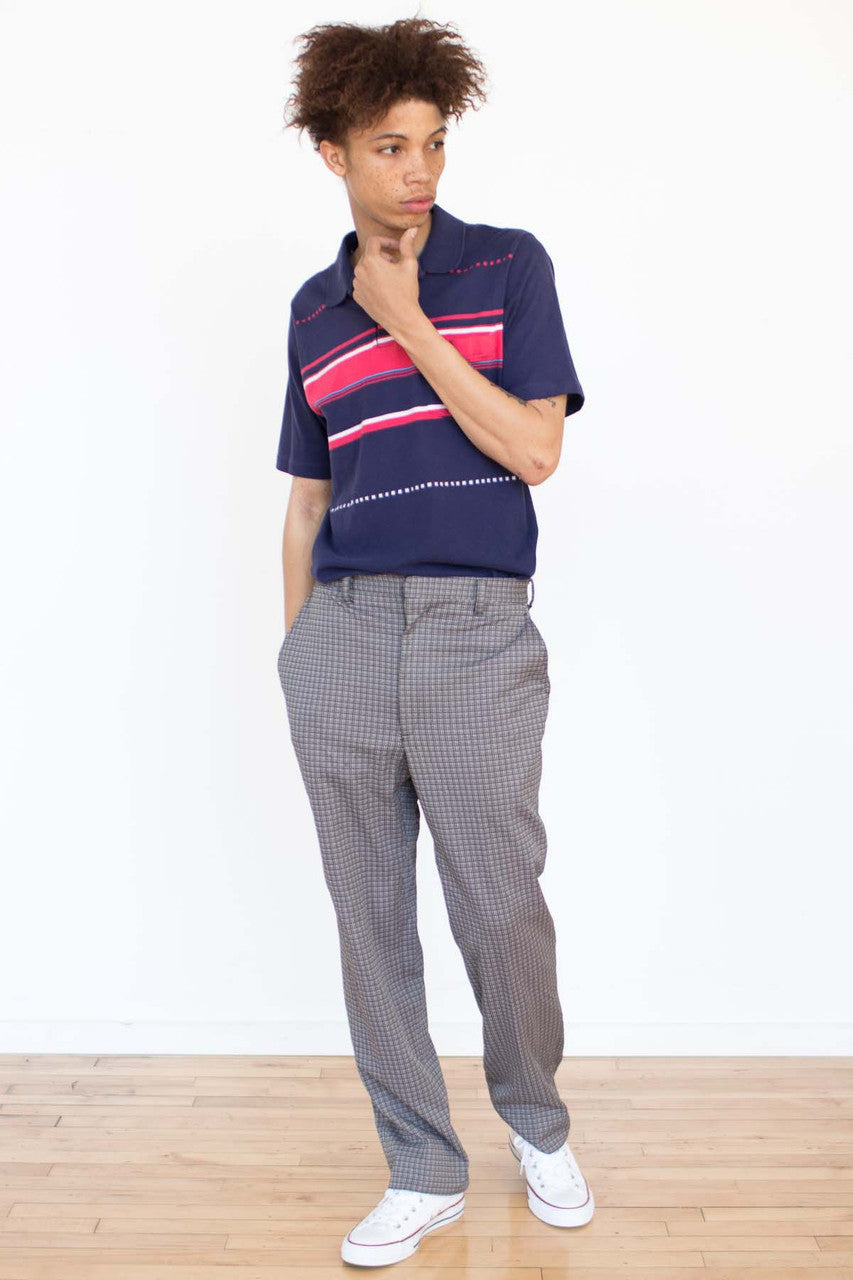 Black & Grey Checkered Plaid Pants