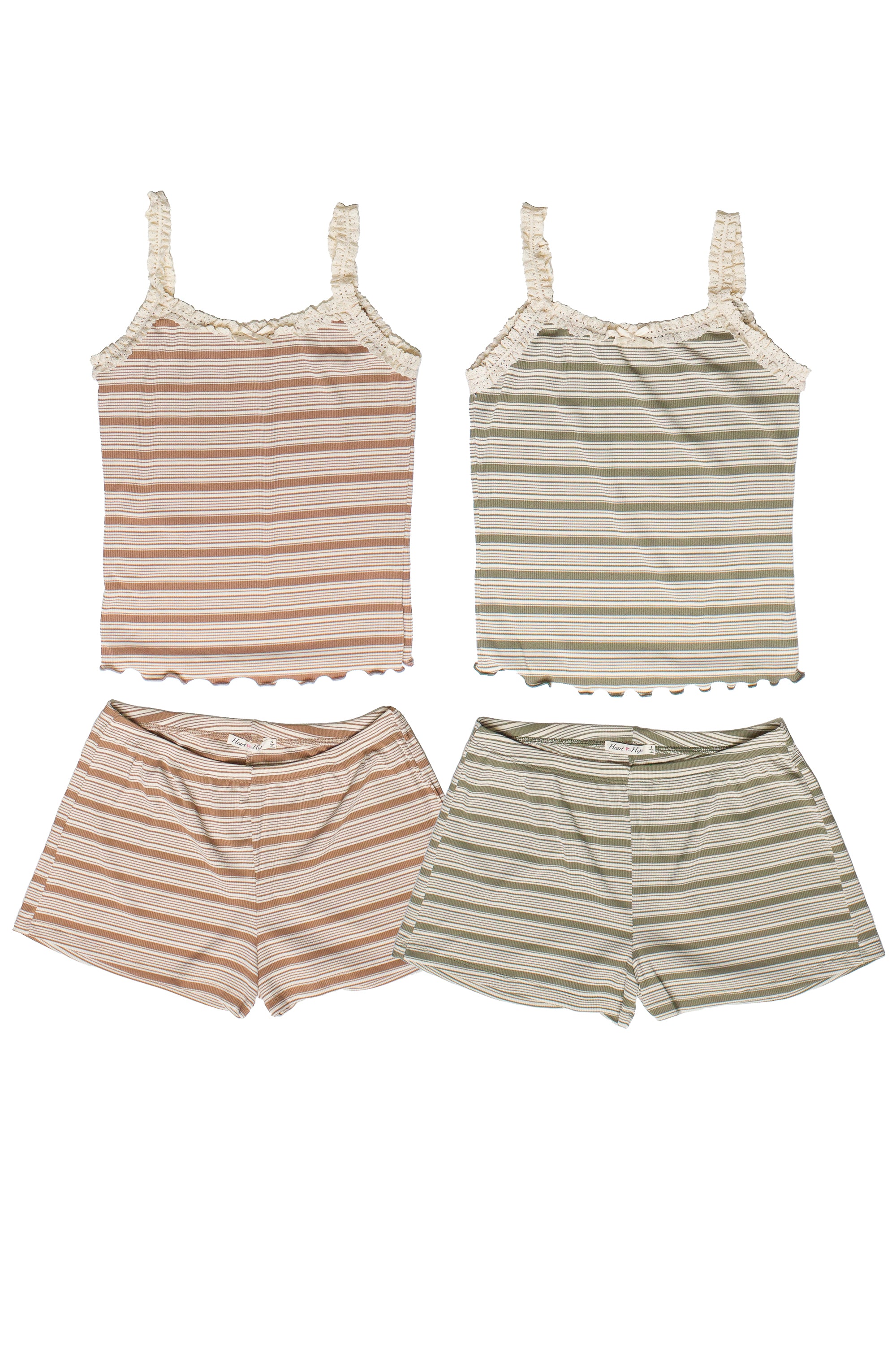 Striped Ribbed Lounge Sets