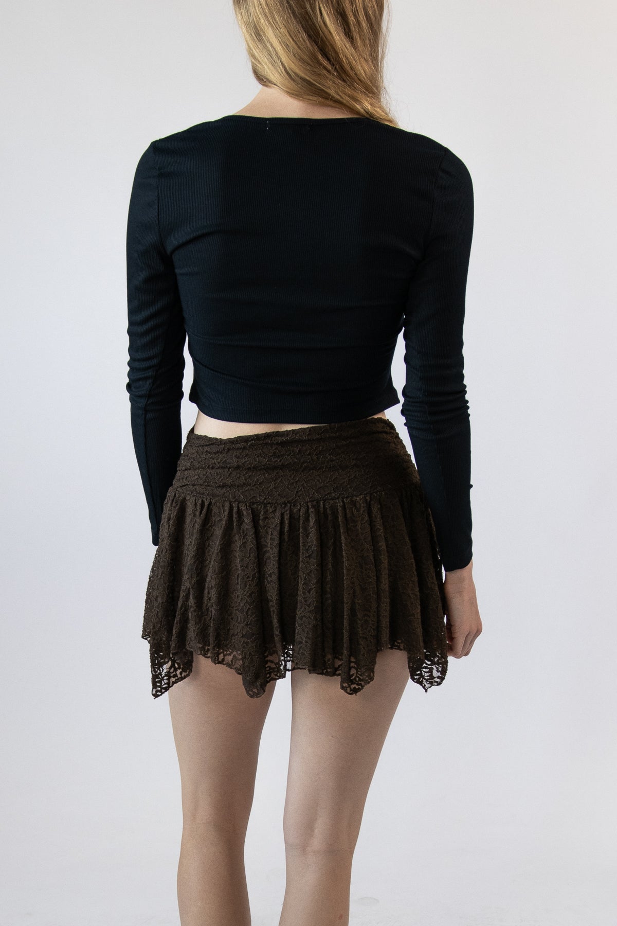 Long Sleeve Studded Wrap Top