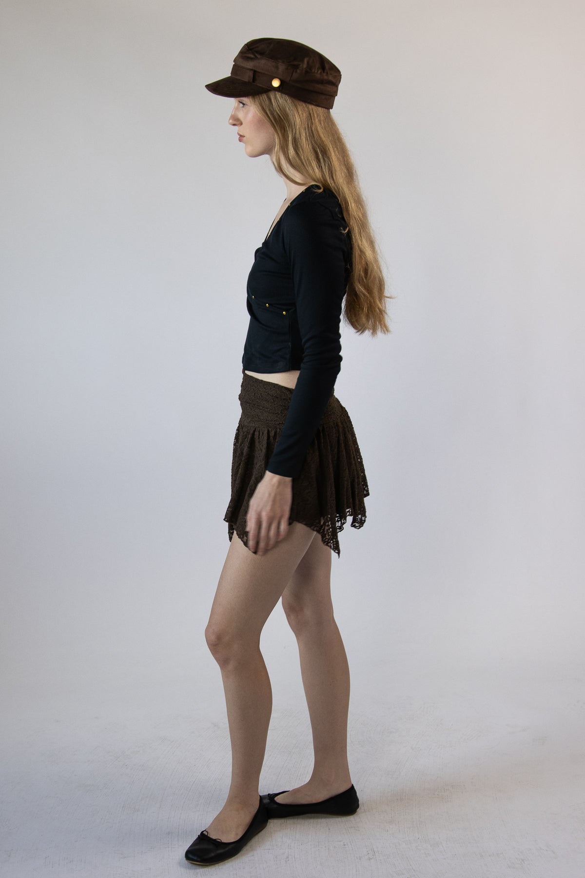 Long Sleeve Studded Wrap Top