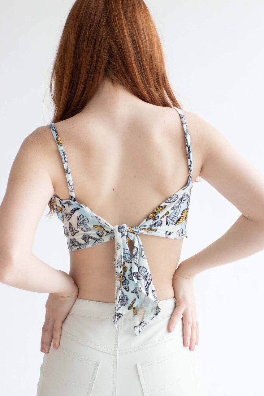 Summer Butterfly Sky Tie Back Cami