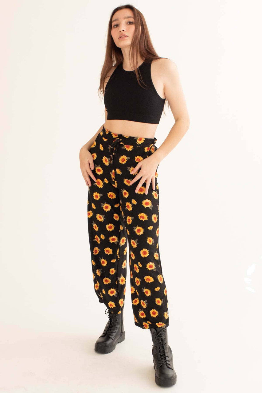 Sunflower Paper Bag Pants
