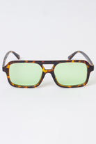 Double Bridge Tortoiseshell Sunglasses - Green