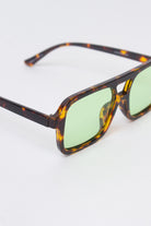 Double Bridge Tortoiseshell Sunglasses - Green