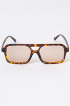 Double Bridge Tortoiseshell Sunglasses - Brown