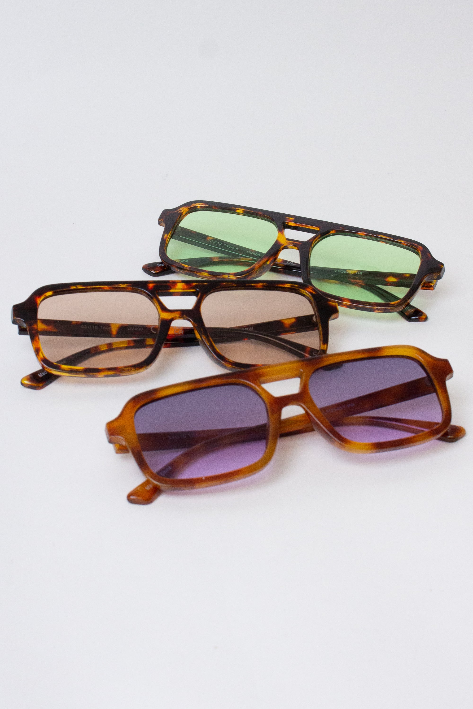 Double Bridge Tortoiseshell Sunglasses