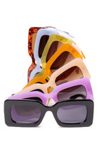 Bold Rectangle Frame Sunglasses