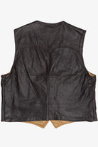 Vintage Schott Western Rancher Dark Brown Leather Vest (1980s)