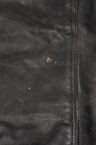 Vintage Black Leather Collection Motorcycle Vest (1990s)