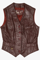 Vintage Mahogany Etienne Aigner Leather Vest (1970s)