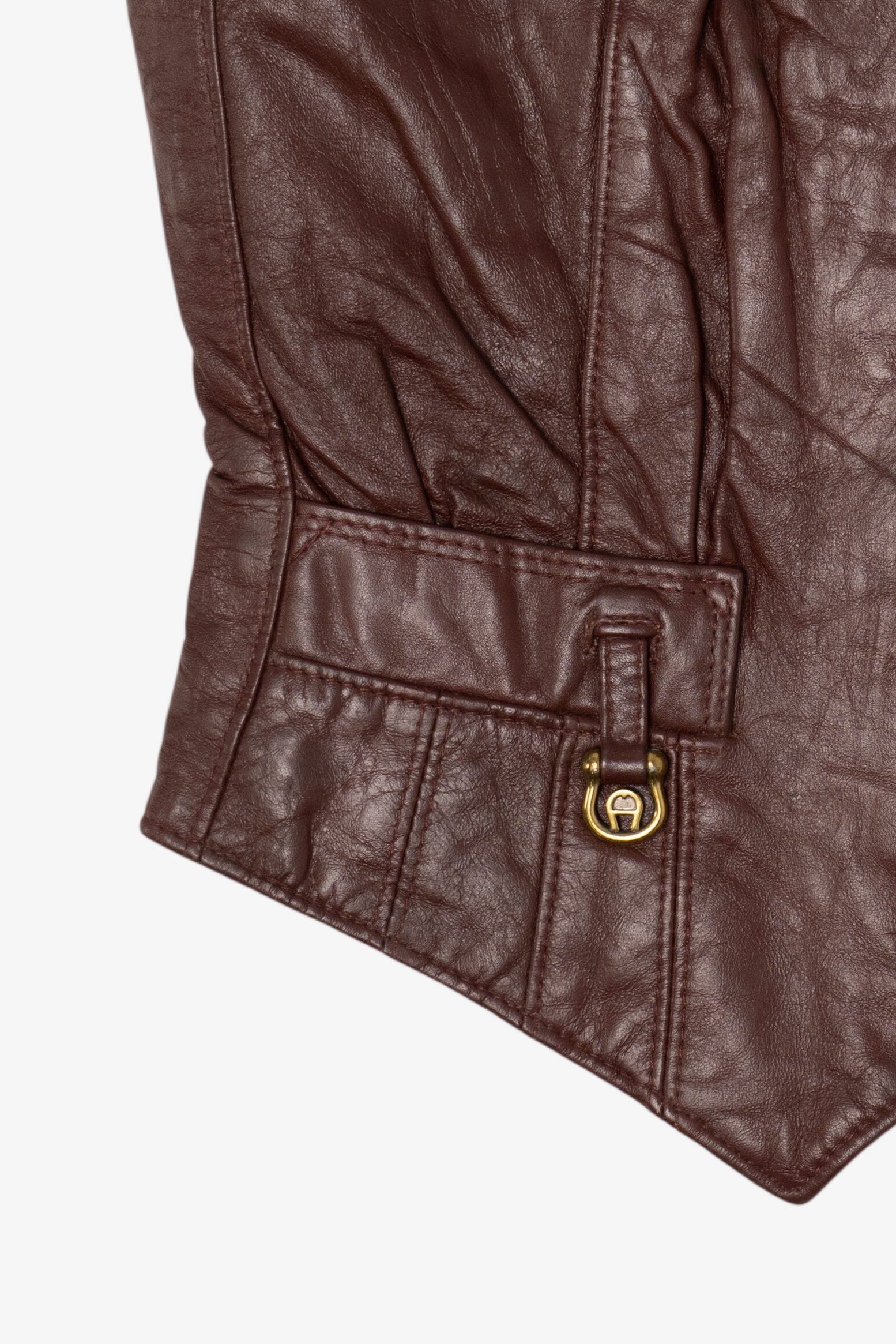 Vintage Mahogany Etienne Aigner Leather Vest (1970s)