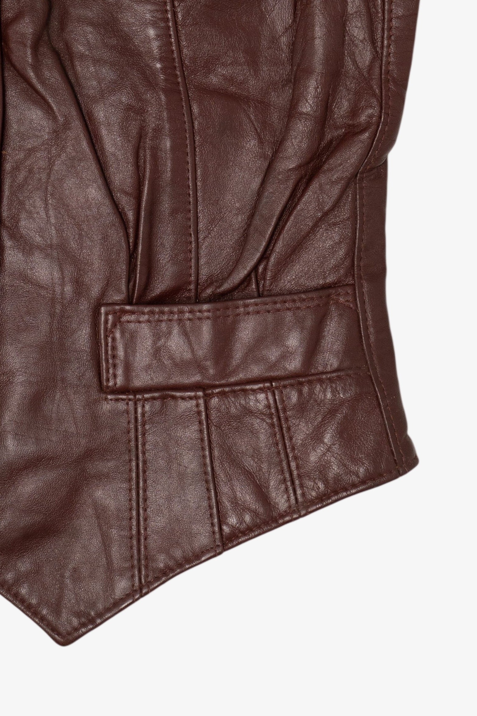 Vintage Mahogany Etienne Aigner Leather Vest (1970s)