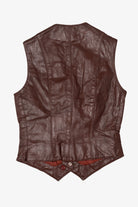 Vintage Mahogany Etienne Aigner Leather Vest (1970s)