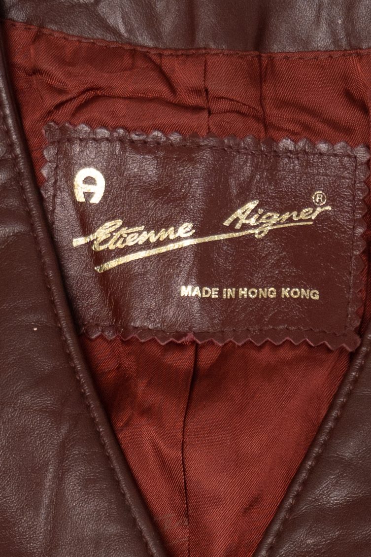Vintage Mahogany Etienne Aigner Leather Vest (1970s)