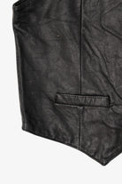 Vintage Black Verducci Leather Vest (1980s)