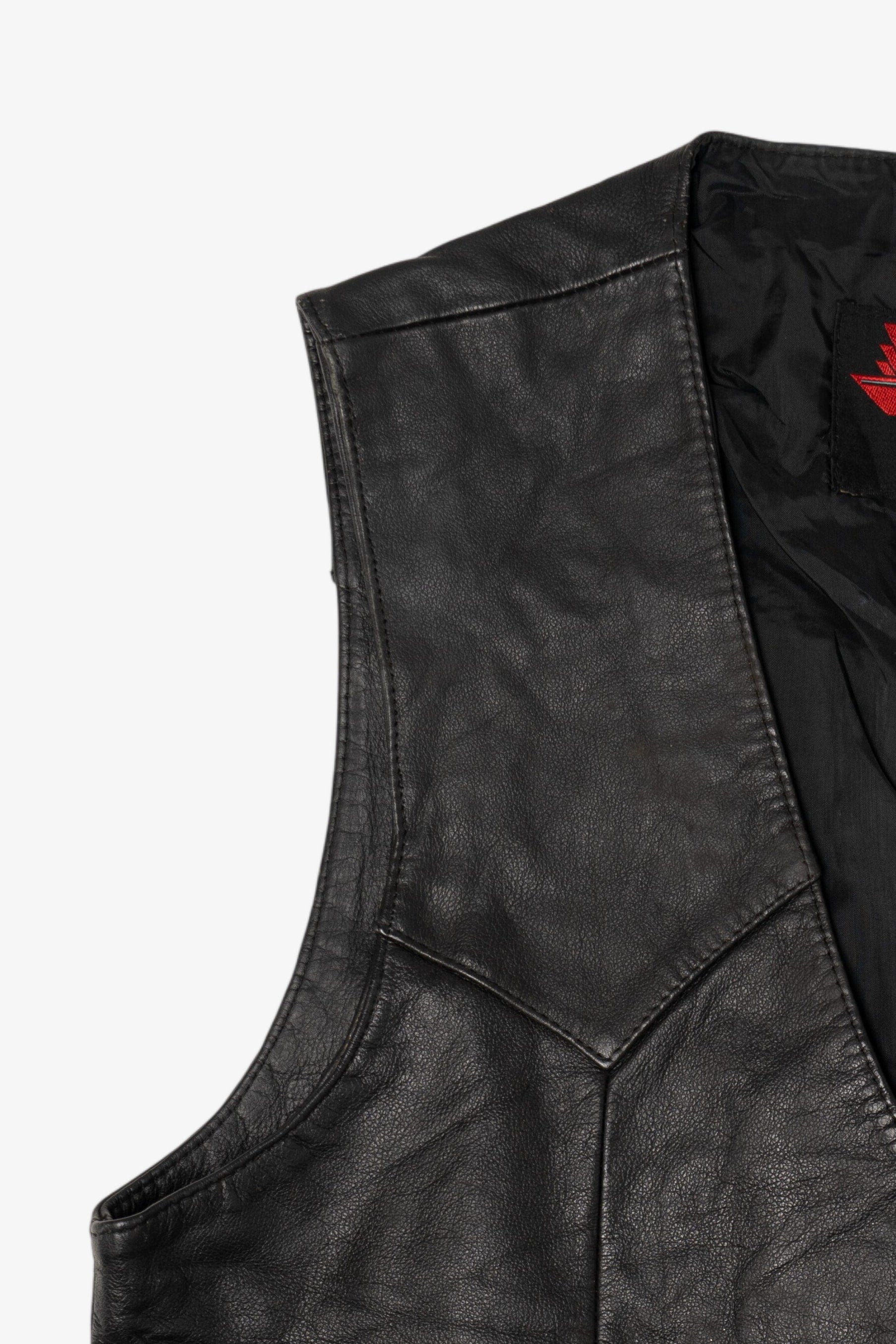 Vintage Black Verducci Leather Vest (1980s)
