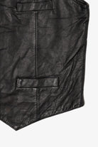 Vintage Black Verducci Leather Vest (1980s)