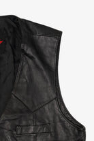 Vintage Black Verducci Leather Vest (1980s)