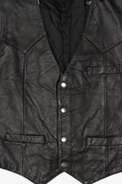 Vintage Black Verducci Leather Vest (1980s)