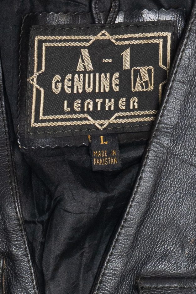 Vintage A-1 Genuine Leather Multi-Pocket Vest (1990s)