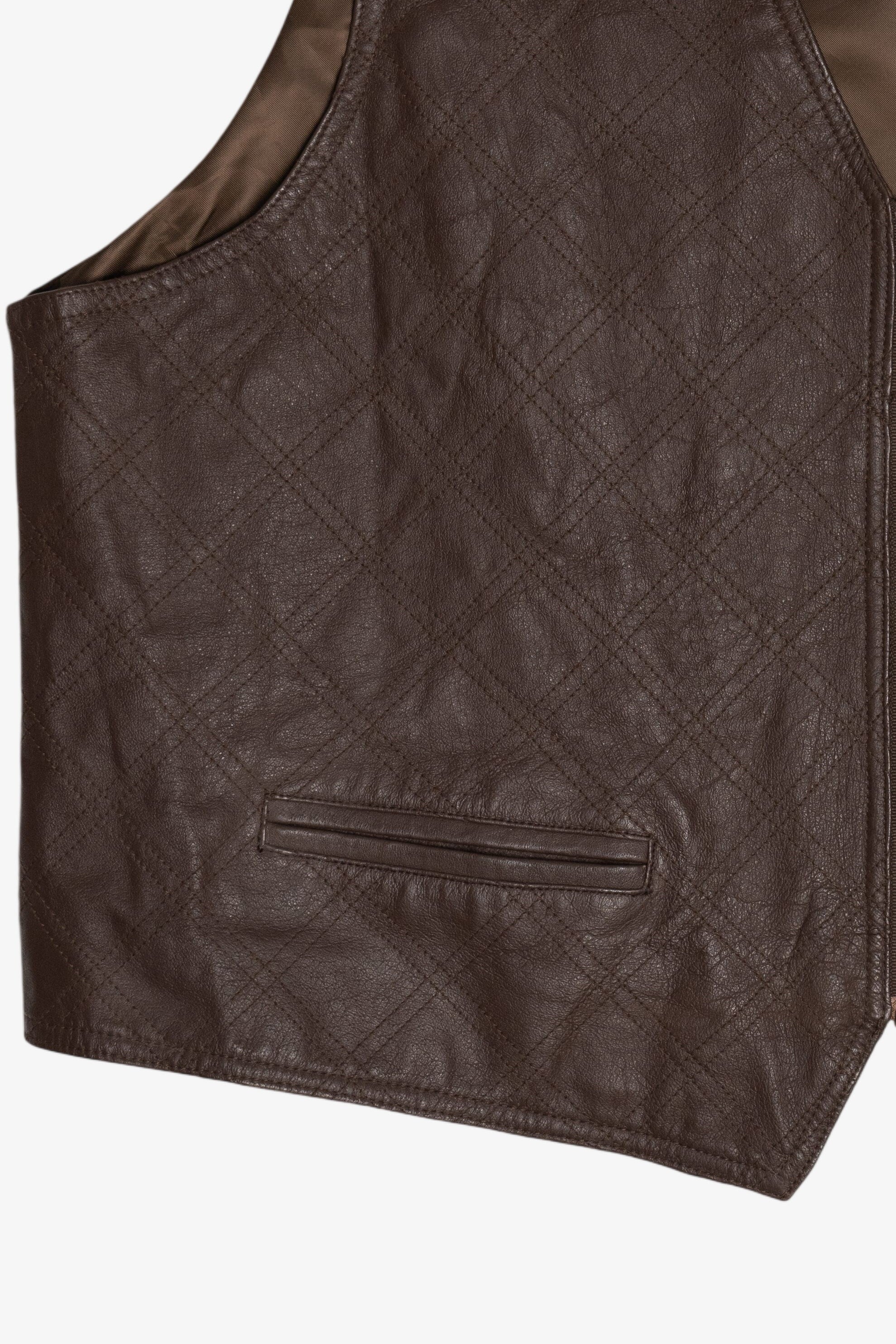 Vintage Jacque & KoKo Leather Front Vest (1980s)