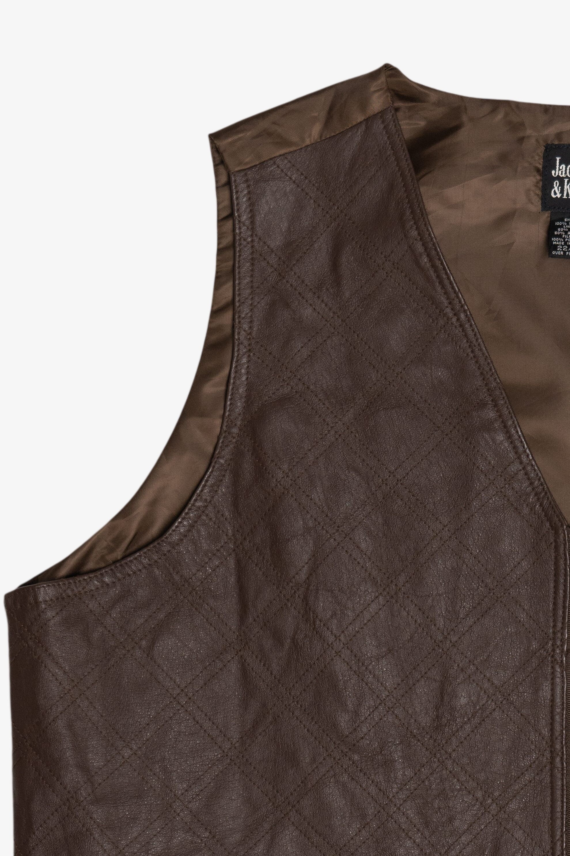 Vintage Jacque & KoKo Leather Front Vest (1980s)