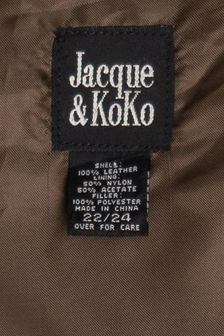 Vintage Jacque & KoKo Leather Front Vest (1980s)