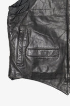 Vintage Chess King Leather Biker Vest (1980s)