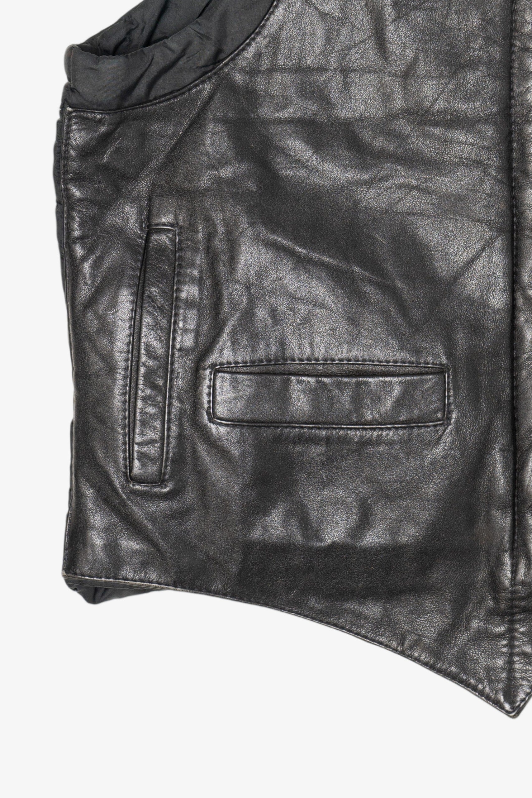 Vintage Chess King Leather Biker Vest (1980s)