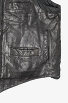 Vintage Chess King Leather Biker Vest (1980s)