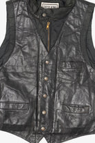 Vintage Chess King Leather Biker Vest (1980s)