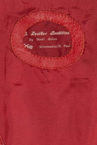 Vintage Sandi Holien Red Leather & Southwest Print Vest (1980s)