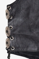 Vintage Leather Fringe Vest With Harley Davidson Pin (1990s)