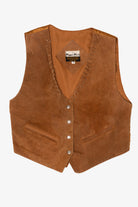 Vintage Brown Leather Mona Mode Vest (1980s)