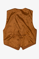 Vintage Brown Leather Mona Mode Vest (1980s)