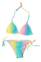 Smocked Rainbow String Bikini Top