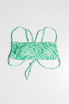 Green Tones Swirl Bikini Top