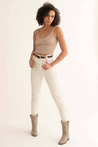 Mushroom Ribbed Seamless Crop Tank