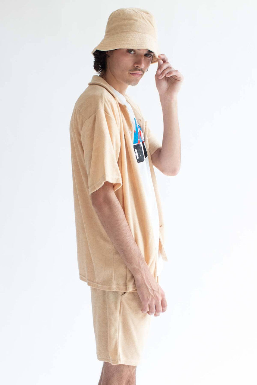 Tan Terry Shorts
