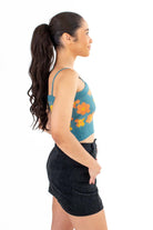 Teal Daisy Print Sweater Cami