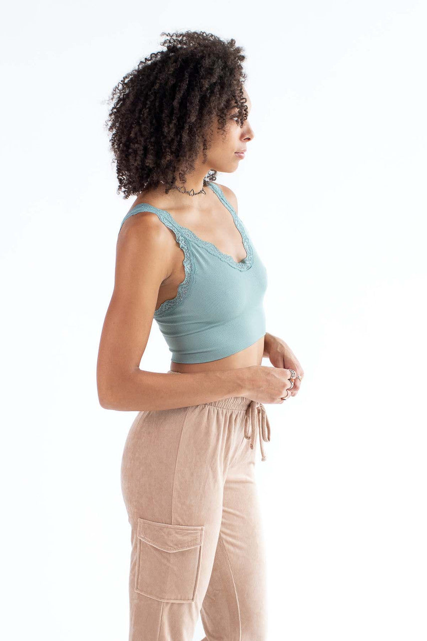 Lace Trim Seamless Cami