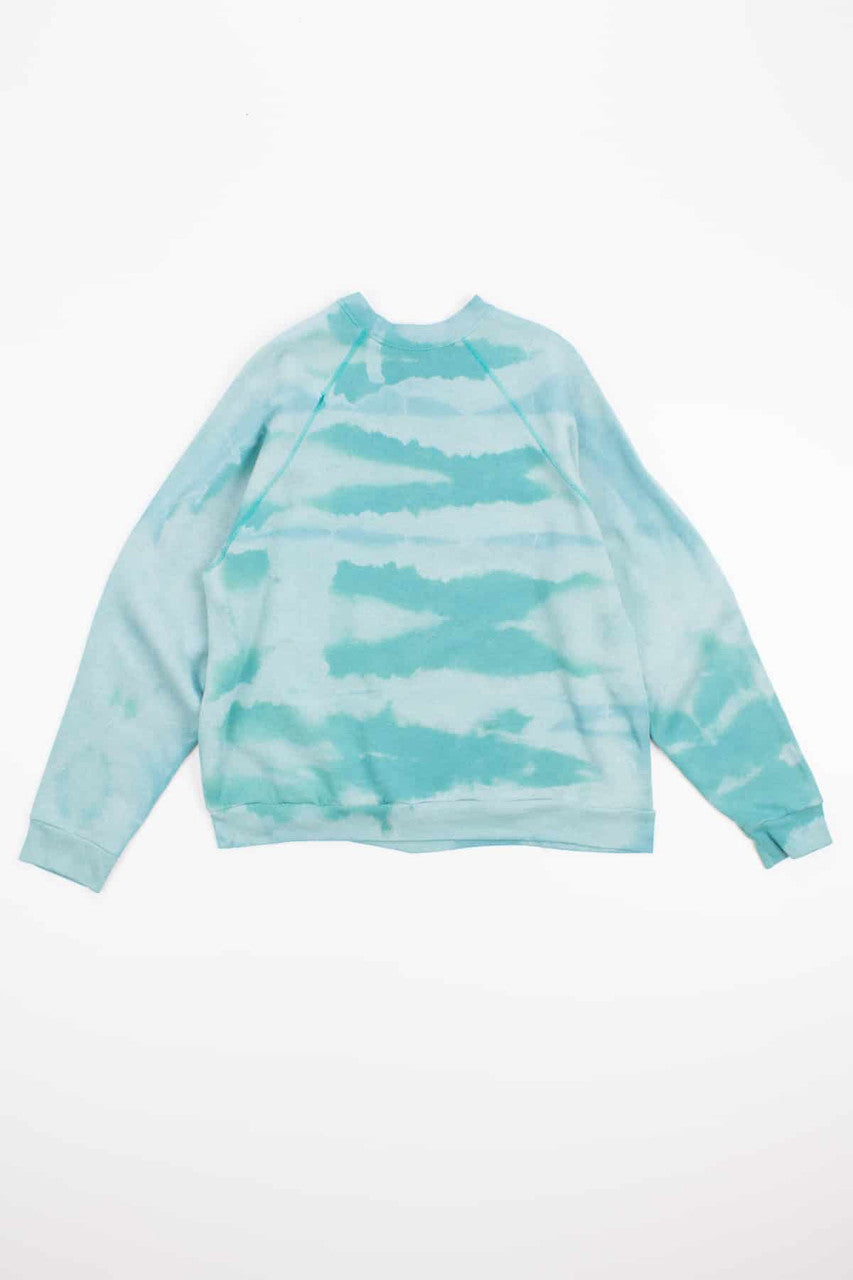 Teal Striped Bleached Vintage Sweatshirt