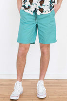Teal Twill Pull On Shorts