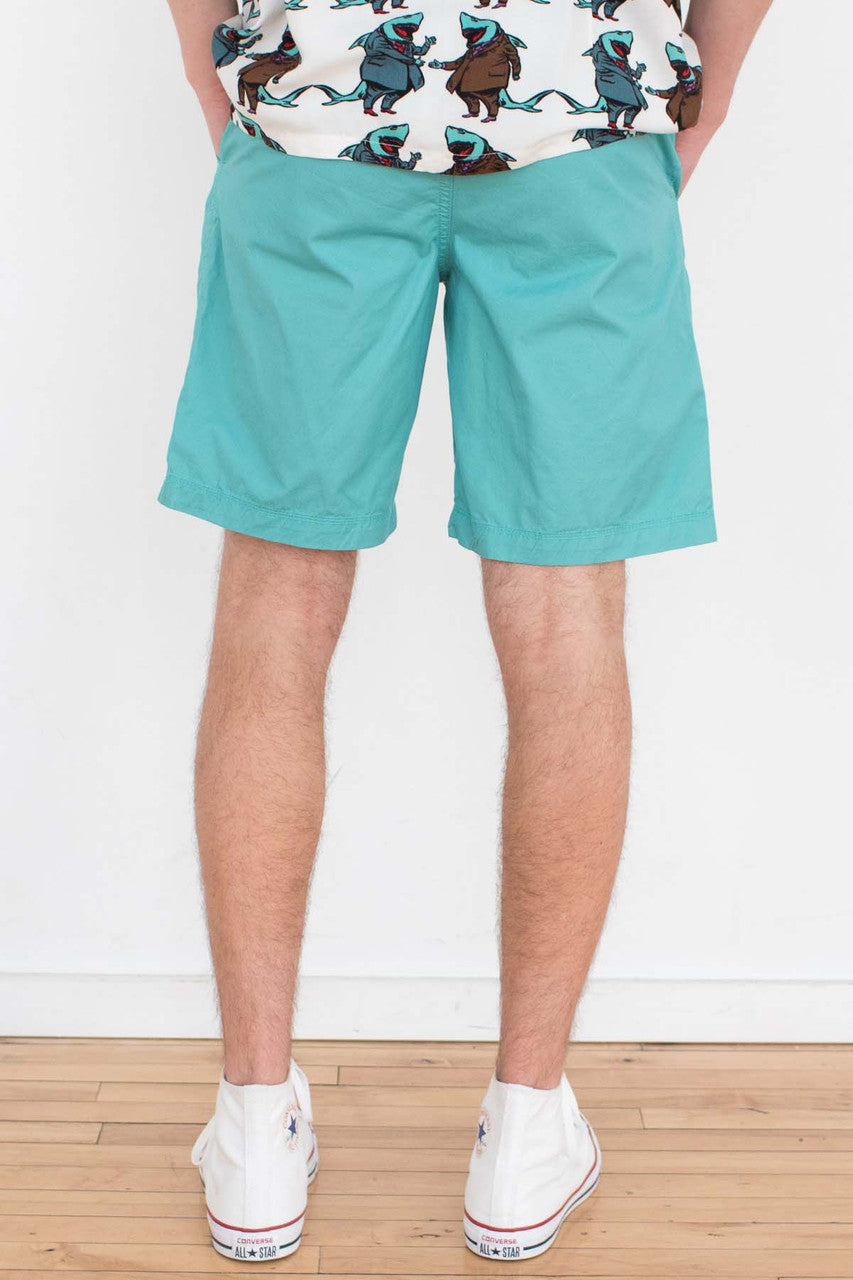 Teal Twill Pull On Shorts