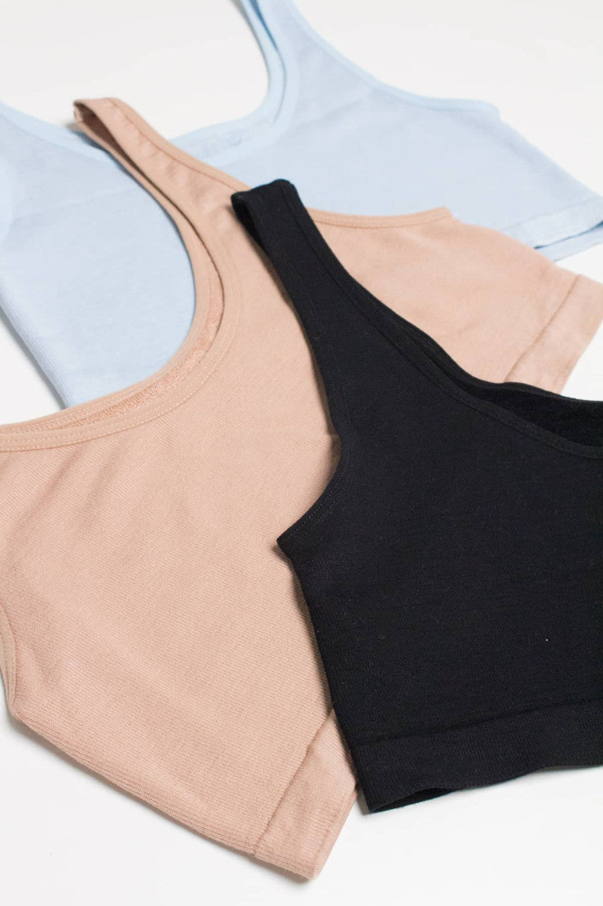 Dream Blue Terry Seamless Crop Tank
