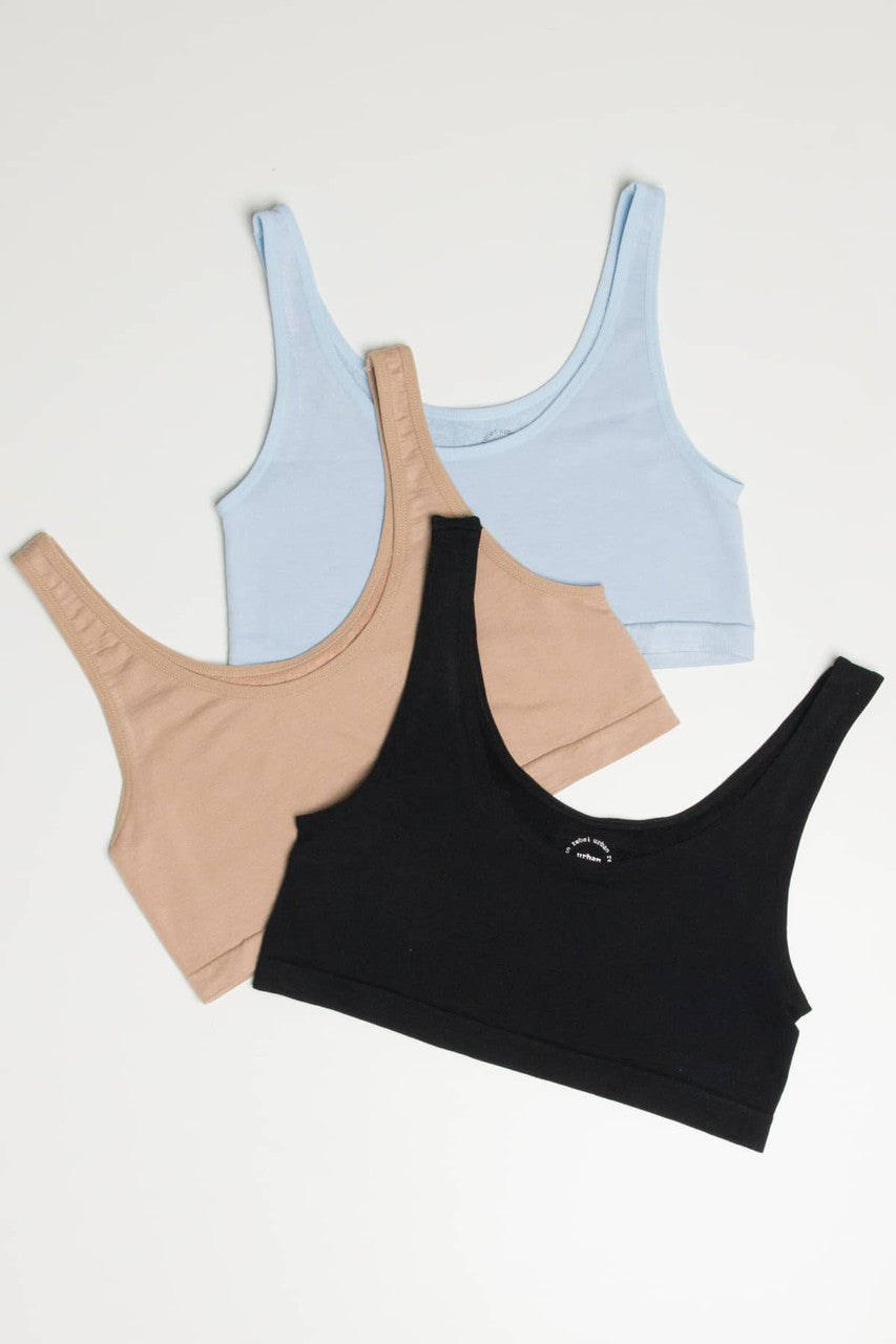 Beige Terry Seamless Crop Tank