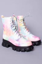 Tie Dye Combat Boots