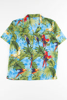 Blue Tropical Macaws Hawaiian Shirt