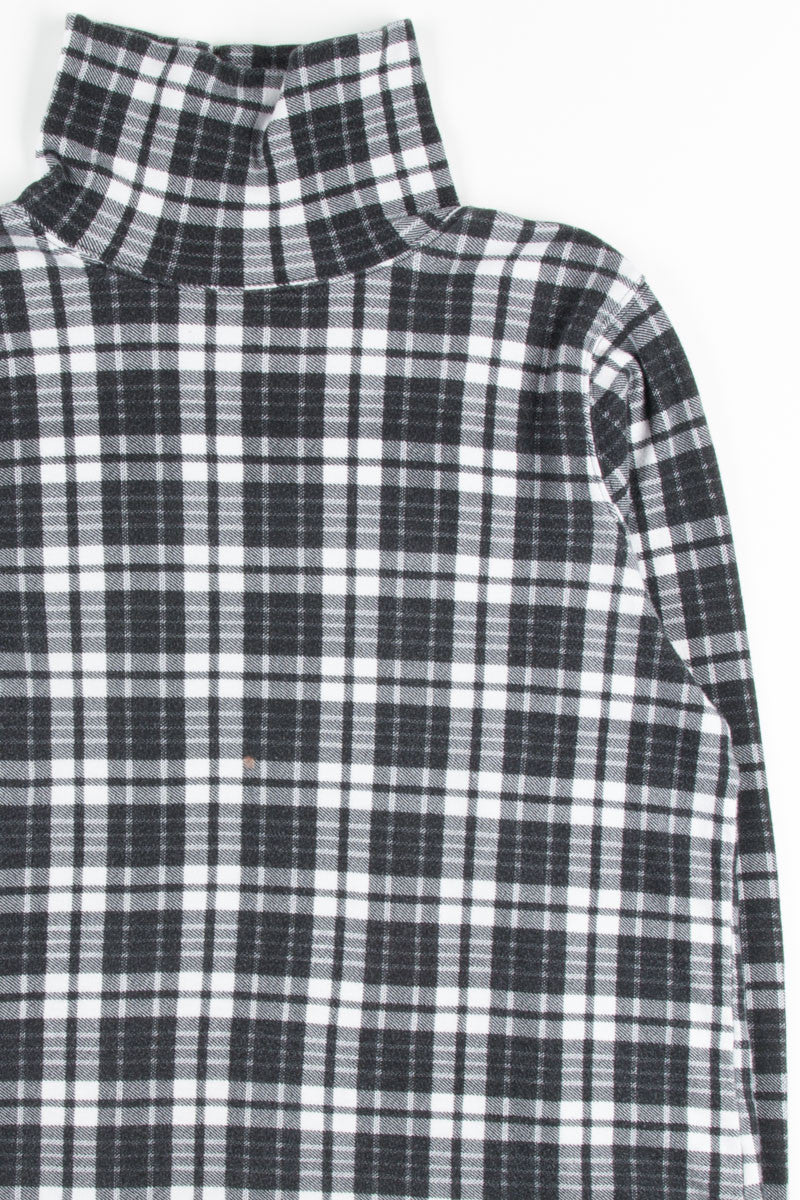 Black Plaid Turtleneck